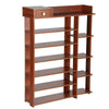 L123S Large 7 Tier Shoe Storage Cabinet Wooden Boots Stand Racks Organizers Unit
