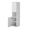 2 Doors Bathroom Cabinet With Shelf Tallboy Cupboard Tall Storage Unit White