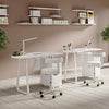 Professional Manicure Table Salon Nail Station Beauty Desk +Dust Collector White