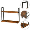 Large Rustic Industrial Pipe Wall Floating Shelf Wooden Storage Shelving Unit UK
