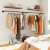 Wall-Mounted Clothes Rack Pipe Clothes Hanging Bar Each Holds up to 50 kg