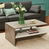 2-Tier Coffee Table Tea Table Sofa Side Table with Shelf Home Living Room Table
