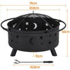 Fire Pits for Garden Outdoor Fire Bowl with Stars Moons Pattern for Backyard