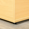 Storage Box Chest With Lid Spacious Collect Cabinet Chipboard -Burlywood