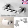 Square Modern Bathroom Toilet Roll Holder in Chrome Wall Mounted Design uk