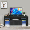 Modern TV Unit Cabinet Stand High Gloss Doors 130cm With LED Lights Drawers Home