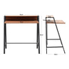 Modern Wooden Computer Laptop Desk Metal Legs Home Office Working Writing Table