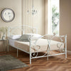 Metal Bed Frame With Crystals Black or White Bed Frame 4FT Double King Mattress