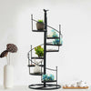 Industrial Spiral Stair Display Stand Table Desk Succulent Pots Ornaments Holder