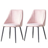 Set of 2 Morden Velvet Dining Chairs Living Room Luxury Chairs Counter Chairs
