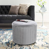 Velvet Fabric Footstool Round Pouffe Stools Dressing Table Vanity Stool Chair