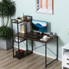 Industrial Large Office Desk Metal Vintage Writing Computer Table Shelf Shelves