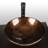 Bathroom Sink Vessel Basin Countertop Glass Wash Bowl Tap Waste Cloakroom