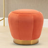 Modern Design Stool Pouffe Velvet Padded Metal Base Vanity Stool Footrest Chair