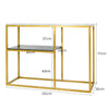 3-Tier Metal Console Table Hallway Storage Display Table Sofa Side Table Home