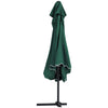 Garden Parasol Banana Cantilever Umbrella Crank Sun Shade Patio Outdoor W/ Base