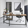 Computer Desk L-Shaped Home Office DesK Workstation Corner Study Desk-Rustic