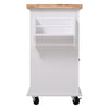 Kitchen Storage Trolley Top Island Dining Cart Worktop 2 Drawer Cabinet Cupboard