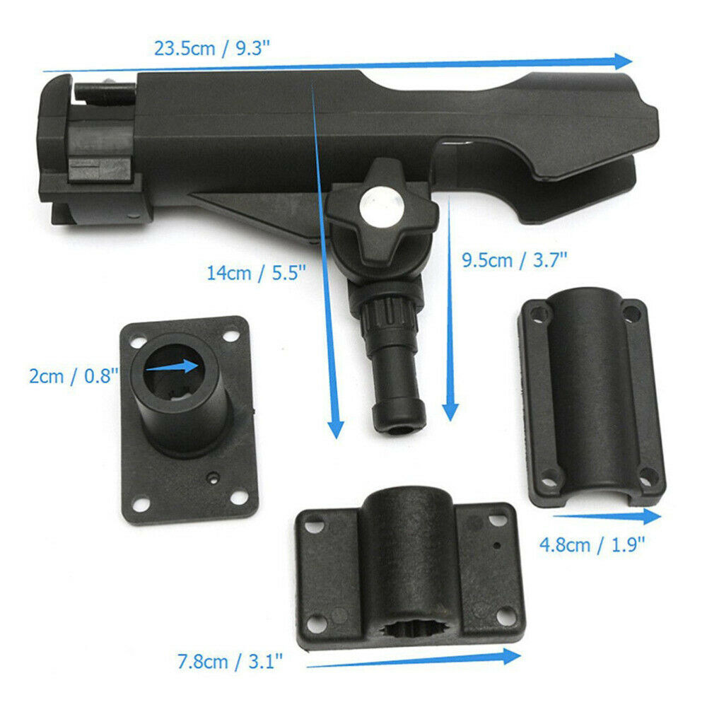 2PCS Fishing Rod Holder Adjustable 360 Degree Rack Stand For Boat Kayak Yacht A