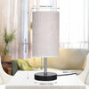 Modern USB Table Lamp Fabric Bedside Table Lamp With Dual USB Charging Ports