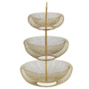 3 Tier Metal Fruit Bowl Basket Display Storage Holder Stand Vegetable Cakes Rack