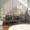 Rustic Console Table Industrial Sofa/Entry Table with Storage Open Bookshelf