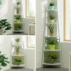 3-5 Tier Wood Corner Shelf Standing Shelving Plants Stand Storage Rack Home Deco