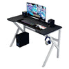 K-Shaped Gaming Desk w/ Headphone Hook PC Computer Home Office Workstation UK
