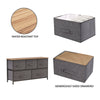Fabric Chest of 5 Drawers Cabinet Storage Unit Bedside Table Organiser Grey