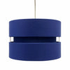 Blue Easy Fit Pendant Light Shade 2 Tier Design Fabric Drum Ceiling Light Shade