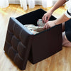 Folding Storage Ottoman Seat Stool Footstool Toy Storage Box Bedroom Living Room