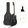 4 Color 41" Adult Glarry Spruce Wood 6 String Cutaway Acoustic Guitar w/ Bag UK