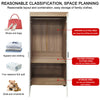 Bedroom Furniture 2 Doors 2 Layer Shelf Clothes Storage Cabinet Wooden Wardrobe