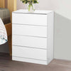 Modern Chest of Drawers Bedside Table Cabinet Nightstand 4 Drawers Bedroom White