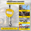 Chain Hoist Chain Block Hoist 2200lbs/1ton Manual ChainBlock w/ 3m Chain
