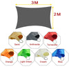 3m x 2m Sun Shade Sail Garden Patio Awning Canopy Screen 98% UV Block NEW