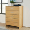 Chest of Drawers White Bedroom Furniture 5 Drawer Silver Handles Metal Runners