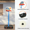 Kids Basketball Hoop Stand 2 in 1 Toddler Basketball Set W/ Ring Toss Adjustable