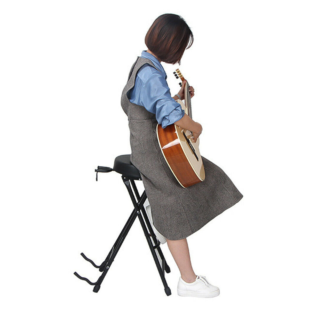 Foldable Musician Stool Guitar Stool Practice Chair Seat Acoustic Guit ...