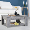 2 Tier Coffee Table Accent End Console Table Bottom Shelf Storage
