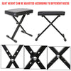 Adjustable Keyboard Stand & Stool X-frame Musical Instrument Seat Bench PU Chair