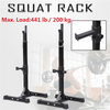 Squat Rack Stand Olympic Barbell Rack Bench Support Free Press Gym Workout Black