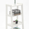 White Ladder Shelf Wooden 4 Tier Storage Unit Display Stand Bathroom Christow