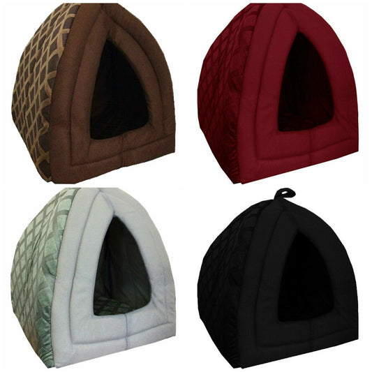 Cat Small Dog House Bed Kitten Pet Igloo Box Cave Puppy Sleeping Cozy Hut
