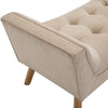Modern Hallway Window Seat Chenille Fabric Footstool Chaise Lounge Coffee Table