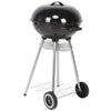 Heavy Duty Large Charcoal Barrel BBQ Mesh Grill Garden Barbecue Kettle W/ Wheels