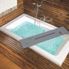 Wooden Bath Caddy Tray Bathtub Board Bath Shelf Phones Wine Tablet Holder Grey