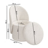 Off-White Boucle Dressing Table Chair with Ottoman Storage - Leah LAH001