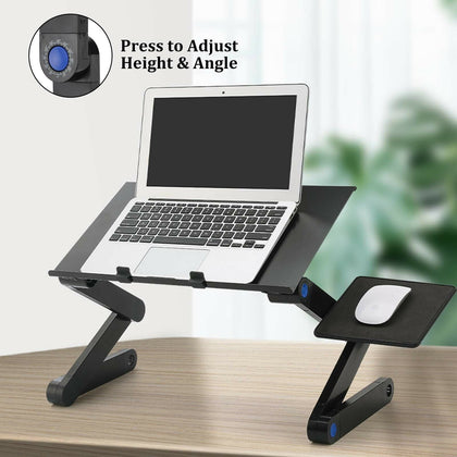 Modern Adjustable Portable Folding Laptop Desk Computer Table Stand Tray UK