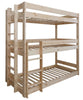 Triple Sleeper Bed Bunk Kids Bed 3 Tier in Natural Pine Henrik